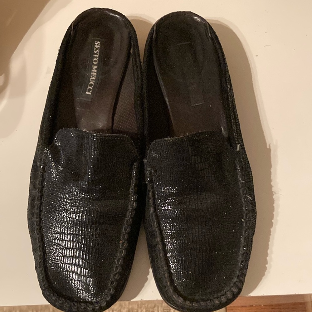 Sesto meucci black patent slides